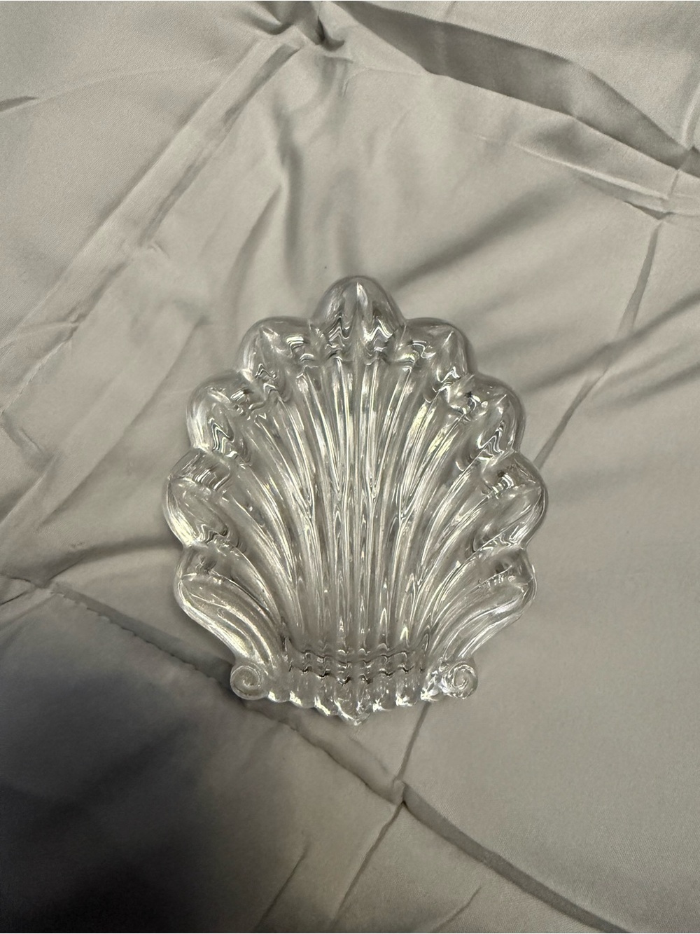 Glass Shell Trinket Dish - Clear Seashell Design